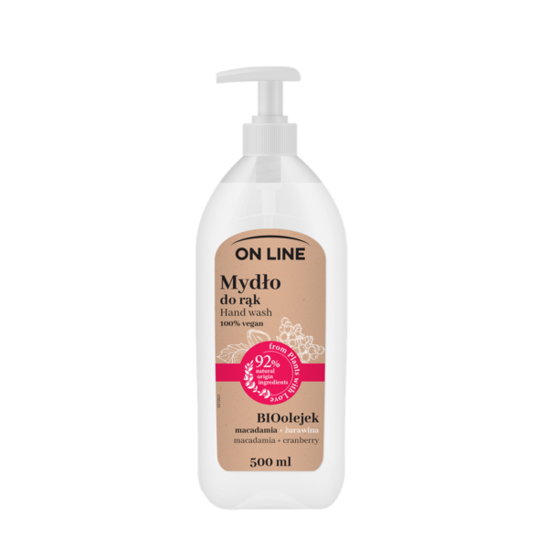 On Line From Plants With Love Mydło do rąk w płynie Macadamia i Żurawina  500ml