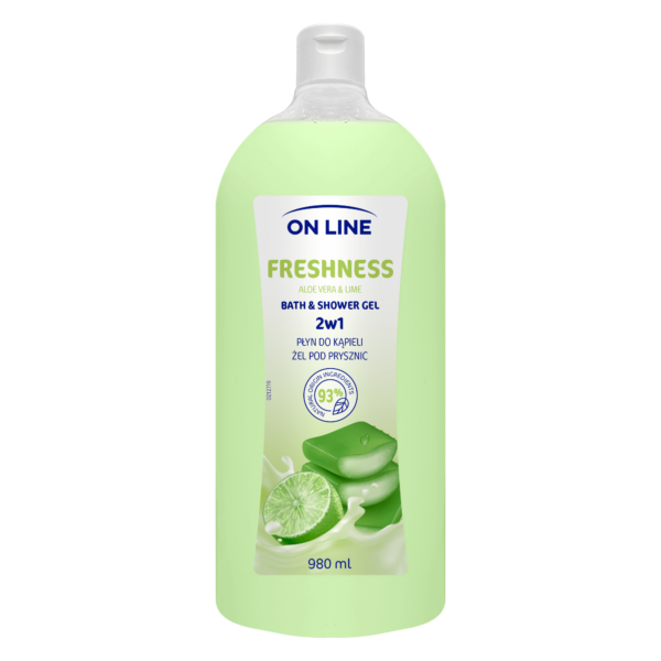 On Line Żel i Płyn do kąpieli 2w1 Freshness 980ml