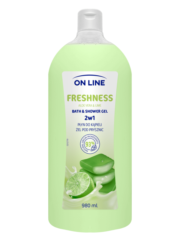 On Line Żel i Płyn do kąpieli 2w1 Freshness 980ml