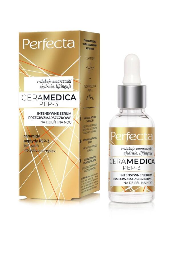 PERFECTA Ceramedica PEP3 Intensywne serum przeciwzmarszczkowe na dzień i na noc 30 ml