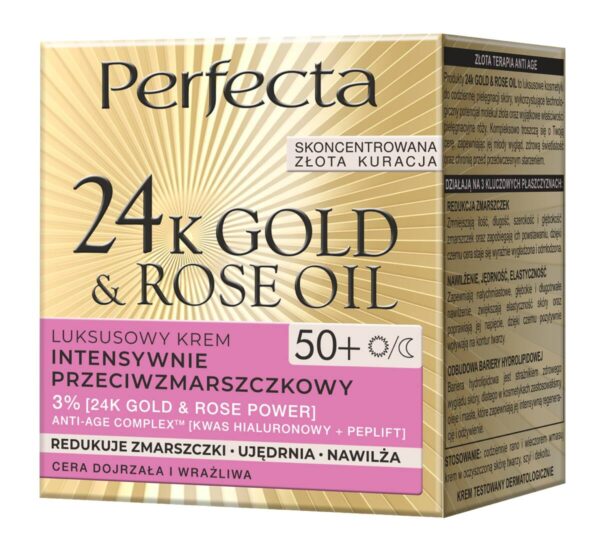 PERFECTA GOLD ROSE Luksusowy krem intensywnie przeciwzmarszczkowy 50+, 50ml