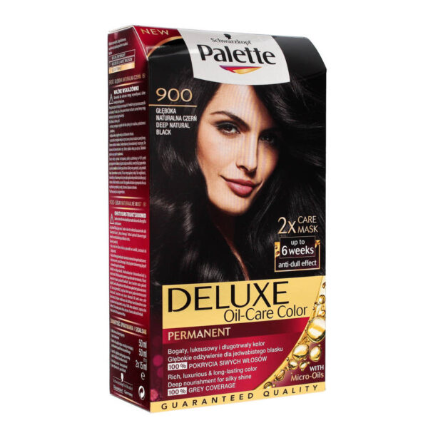 Palette Deluxe Farba do włosów permanentna nr 900 Głęboka Naturalna Czerń