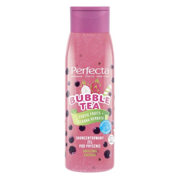 Perfecta Bubble Tea Skoncentrowany Żel pod prysznic Exotic Fruits + Czarna Herbata  400ml