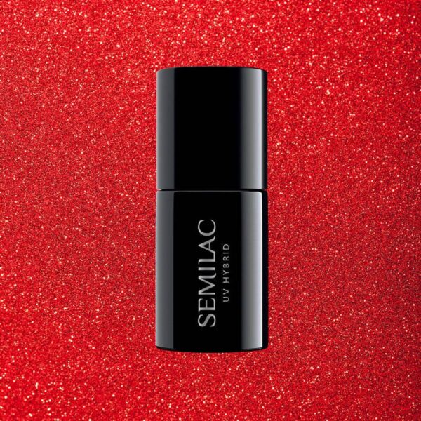 SEMILAC LAKIER 346 RED GLITTER 7ML