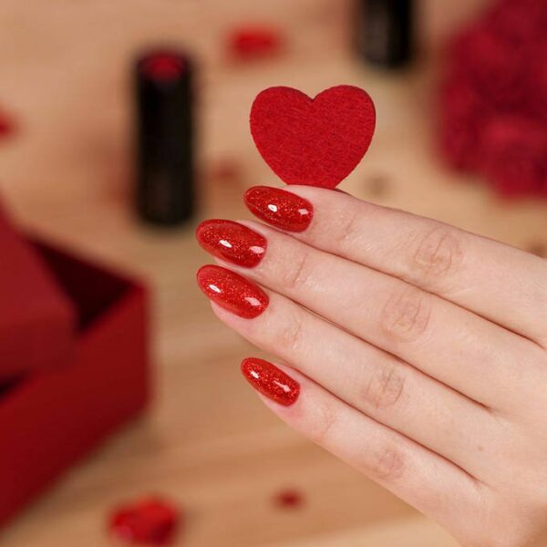 SEMILAC LAKIER 346 RED GLITTER 7ML