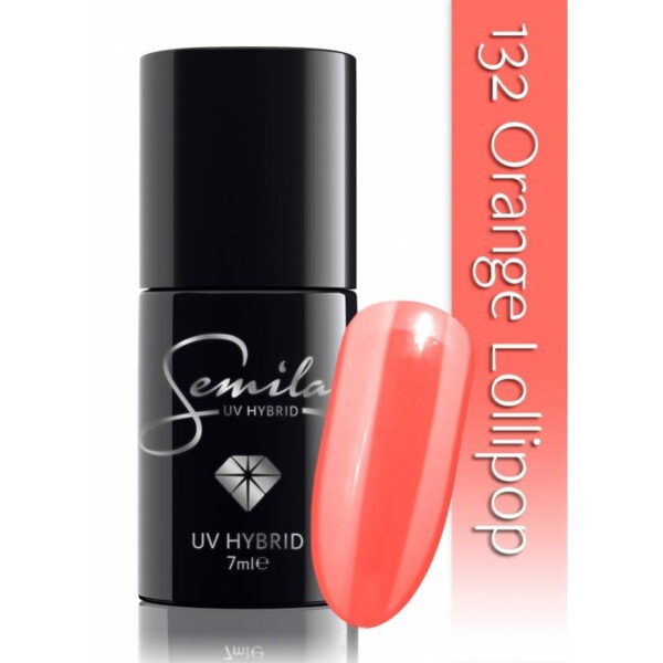SEMILAC Lakier hybrydowy 132 Orange Lollipop – 7 ml