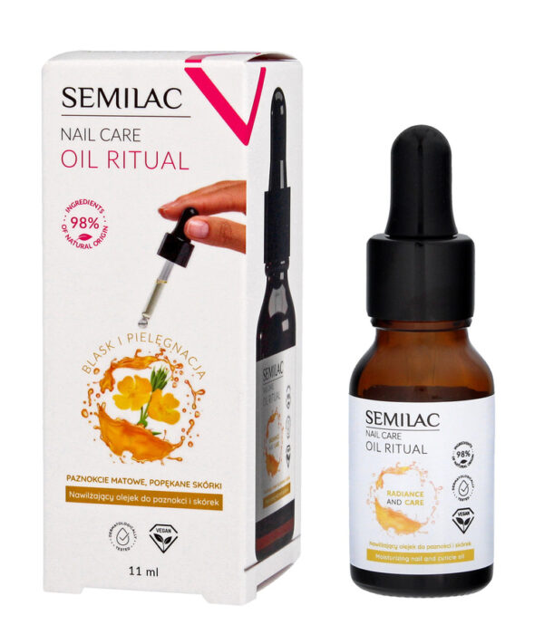 SEMILAC Nail Care Oil Ritual Nawilżający Olejek do paznokci i skórek 11ml