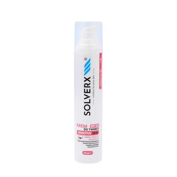SOLVERX Sensitive Skin Krem do twarzy 3w1 z SPF50+ – skóra wrażliwa 50ml
