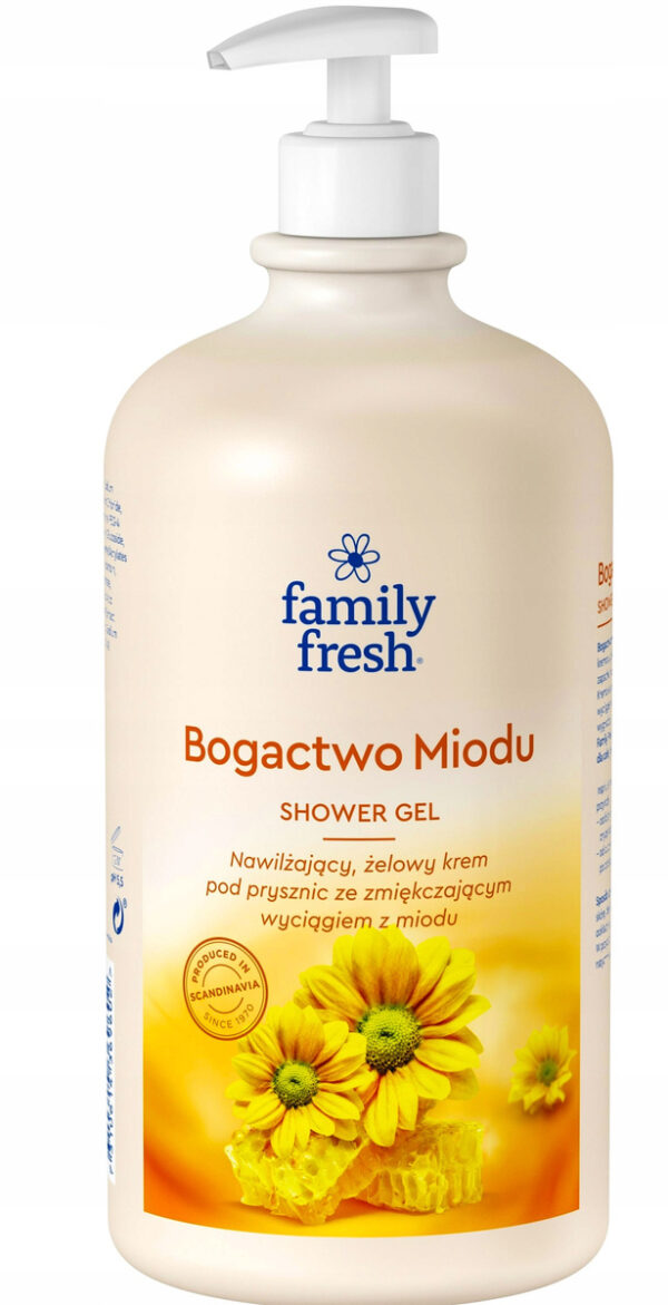 SORAYA Żele pod prysznic Family Fresh BOGACTWO MIODU z pompką 1000ml