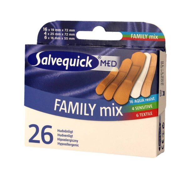Salvequick Plastry Family Mix -26szt