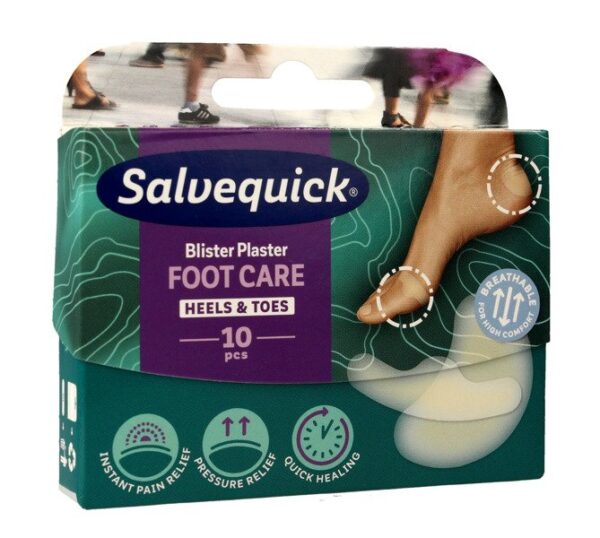 Salvequick Plastry Foot Care na pęcherze i otarcia -10szt