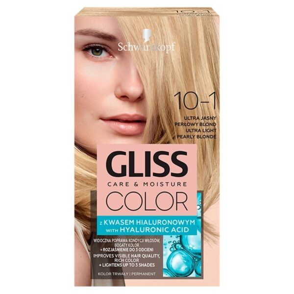 Schwarzkopf Gliss Color Krem koloryzujący nr 10-1 Ultra Jasny Popielaty Blond