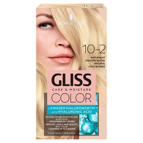 Schwarzkopf Gliss Color Krem koloryzujący nr 10-2 Naturalny Chłodny Blond