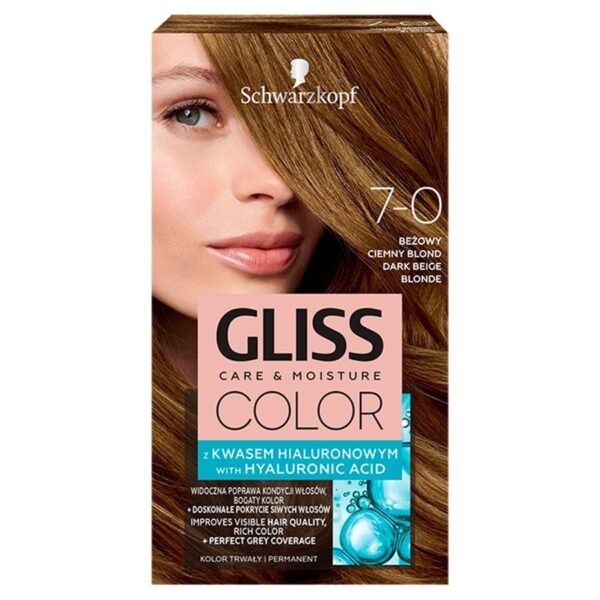 Schwarzkopf Gliss Color Krem koloryzujący nr 7-0 Beżowy Ciemny Blond