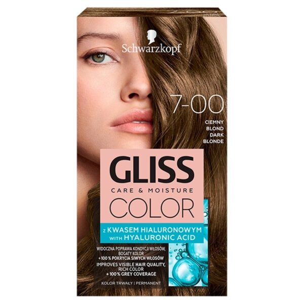 Schwarzkopf Gliss Color Krem koloryzujący nr 7-00 Ciemny Blond