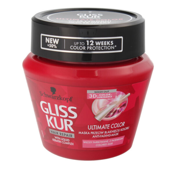 Schwarzkopf Gliss Kur Ultimate Color Maska do włosów farbowanych  300ml - obrazek 2