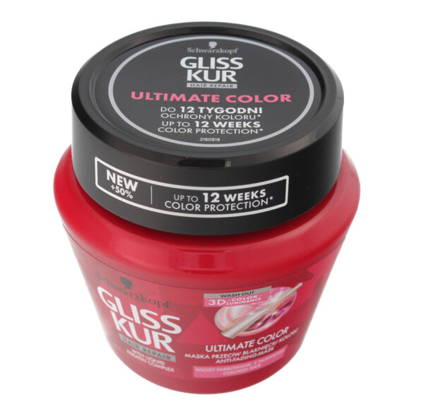 Schwarzkopf Gliss Kur Ultimate Color Maska do włosów farbowanych  300ml - obrazek 3