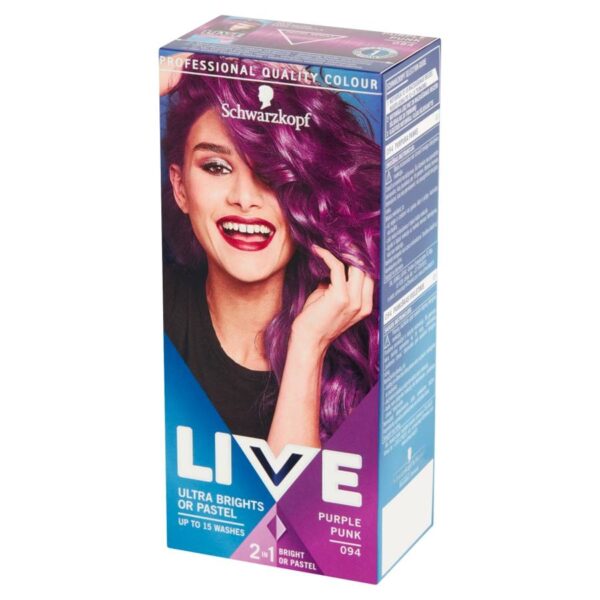 Schwarzkopf Live Krem koloryzujący 2w1 nr 094 Purple Punk Purpurowy Punk  1op.