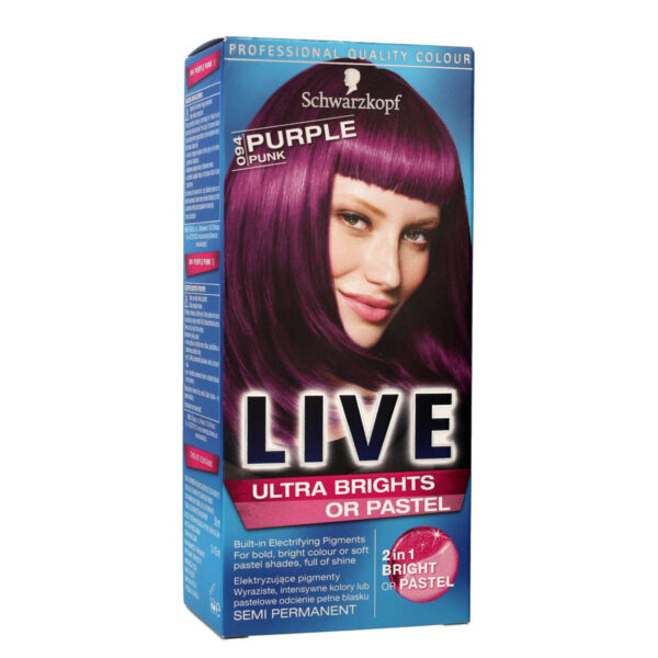 Schwarzkopf Live Krem koloryzujący 2w1 nr 094 Purple Punk Purpurowy Punk  1op.