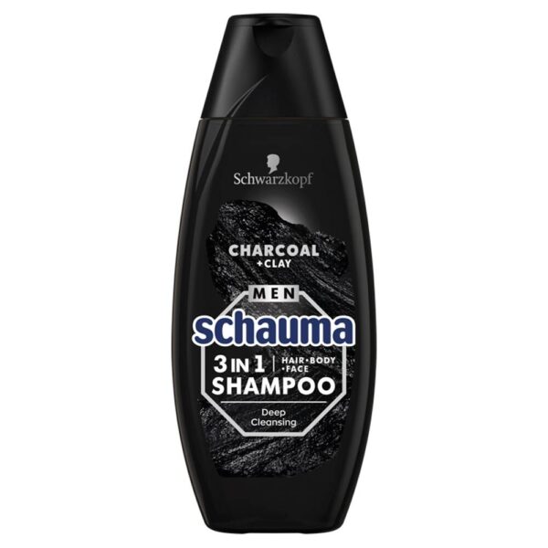 Schwarzkopf  Schauma Men Szampon oczyszczający 3w1 Charcoal  400ml