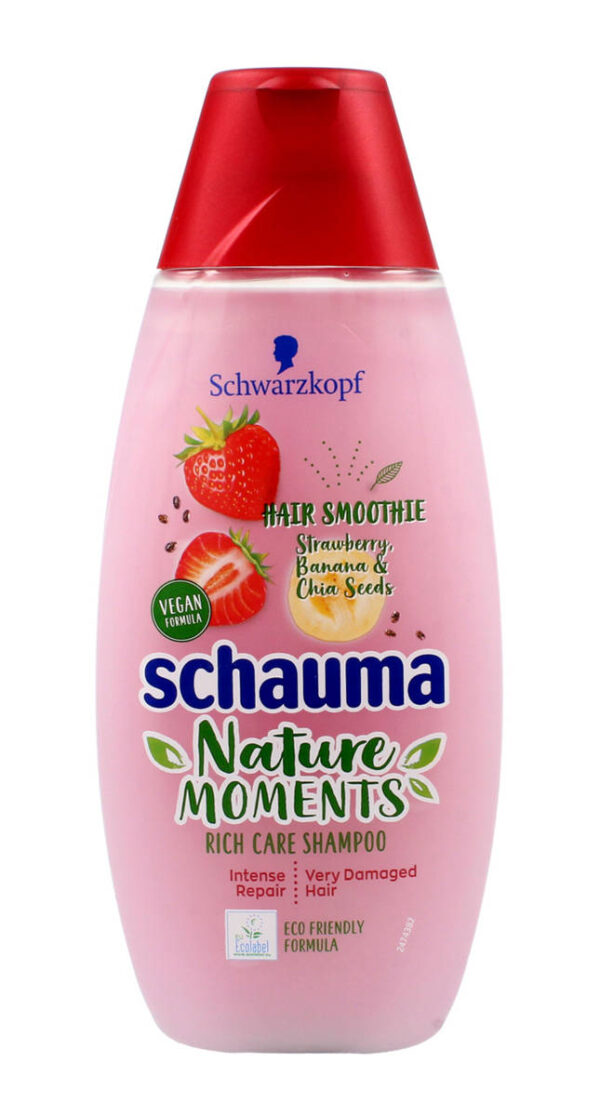 Schwarzkopf Schauma Nature Moments Szampon do włosów bardzo zniszczonych-Truskawka&Chia 400ml - obrazek 2