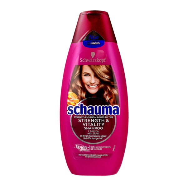 Schwarzkopf Schauma Szampon do włosów Strength & Vitality – włosy cienkie i łamliwe   400ml