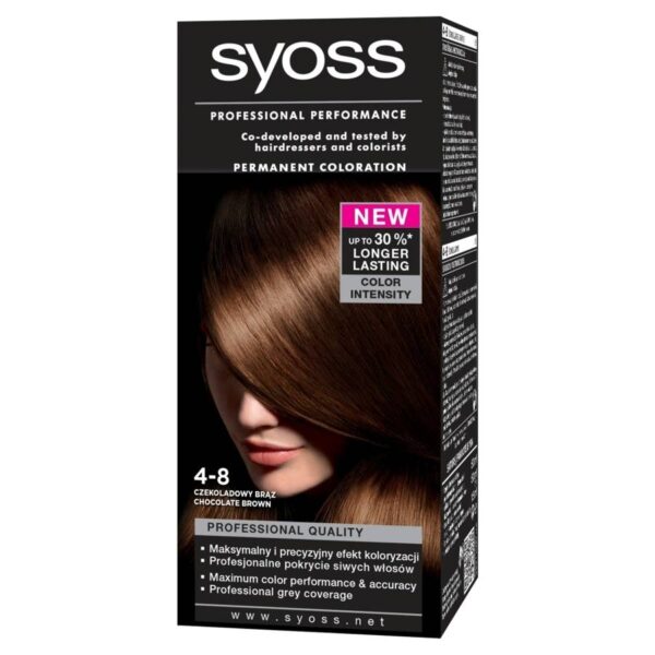 Schwarzkopf Syoss Farba do włosów Czekoladowy Brąz nr 4-8 - obrazek 2