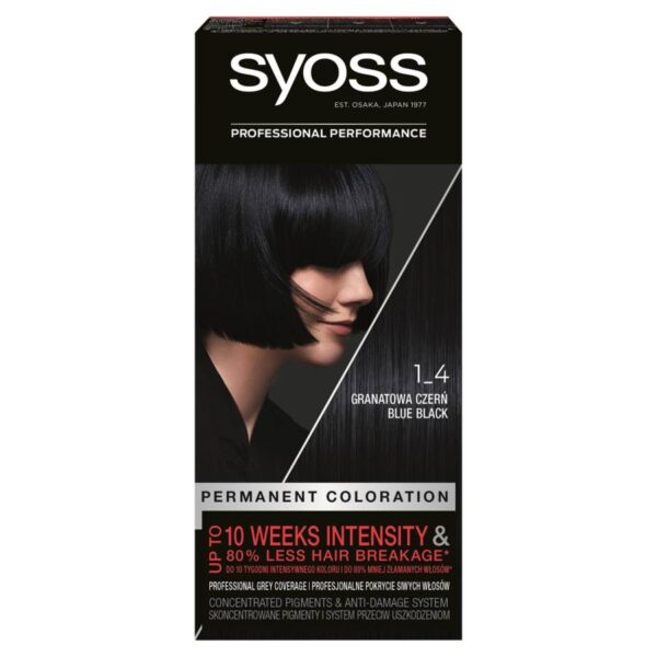 Schwarzkopf Syoss Farba do włosów Granatowa Czerń nr 1-4