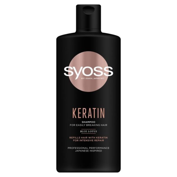 Schwarzkopf  Syoss Keratin Szampon wygładzający do włosów łamliwych 440ml