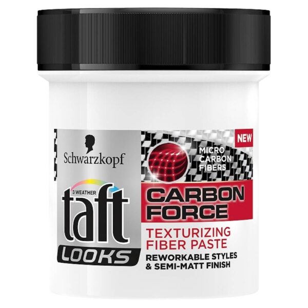 Schwarzkopf Taft Looks Carbon Force Pasta do włosów nadająca teksturę 130ml - obrazek 3