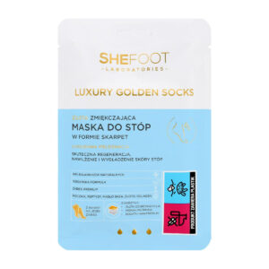 SheFoot Luxury Golden Socks Złota Zmiękczająca Maska do stóp w formie skarpetek
