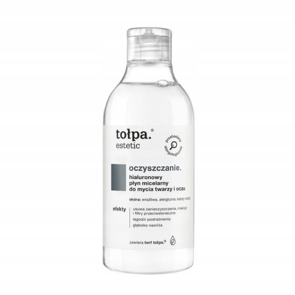 TOŁPA Estetic Oczyszczanie Płyn micelarny do mycia twarzy i oczu – hialuronowy 300 ml