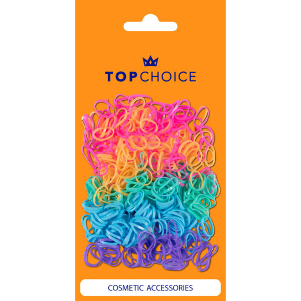 TOP CHOICE Gumki do upinania włosów kolorowe (22999)-500szt