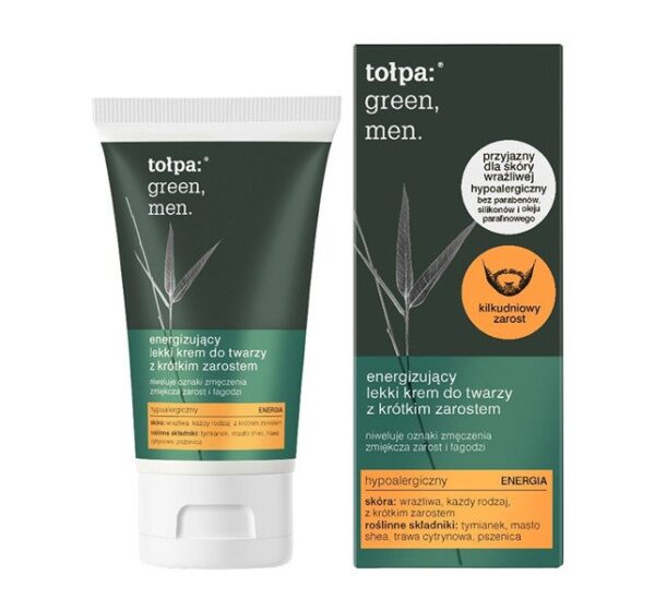 Tołpa Green Men Energizujący lekki krem do twarzy z krótkim zarostem 50ML