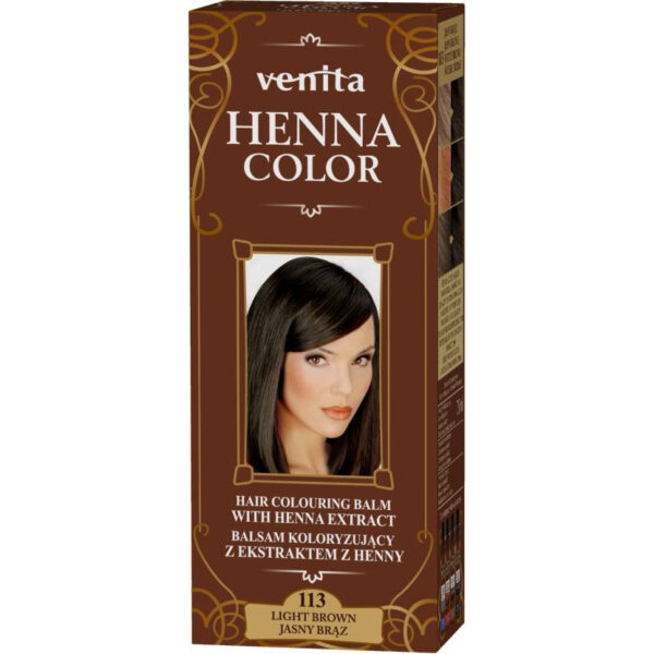 VENITA Henna Color Balsam koloryzujący z ekstraktem z Henny – 113 Jasny Brąz