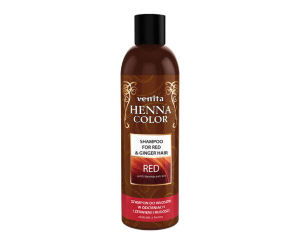 VENITA Henna Color Szampon do włosów w odcieniach czerwonych i rudości - Red 250ml