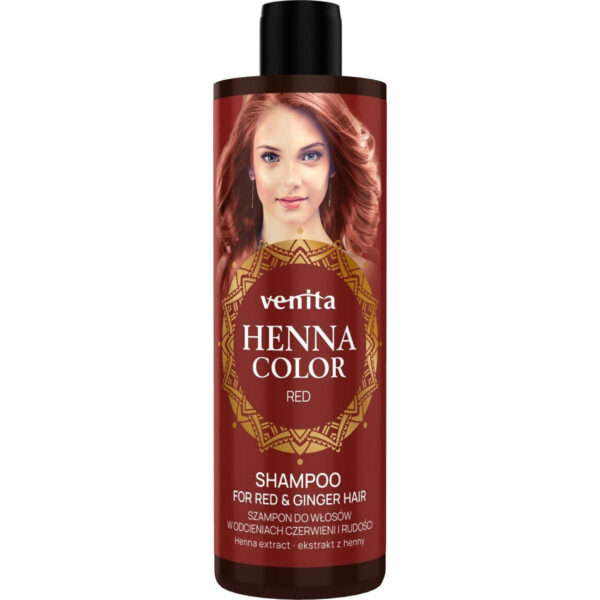VENITA Henna Color Szampon do włosów w odcieniach czerwonych i rudości – Red 300ml