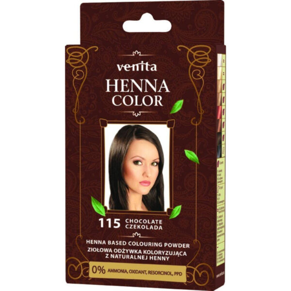 VENITA Henna Color Ziołowa Odżywka koloryzująca – 115 Czekolada