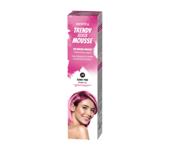 VENITA Trendy Color Mousse Pianka koloryzująca do włosów – 30 Candy Pink (Słodki Róż)  75ml