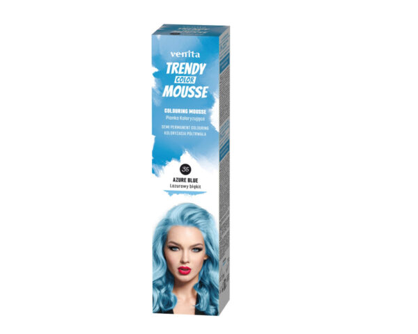 VENITA Trendy Color Mousse Pianka koloryzująca do włosów - 35 Azure Blue (Lazurowy Błękit)  75ml