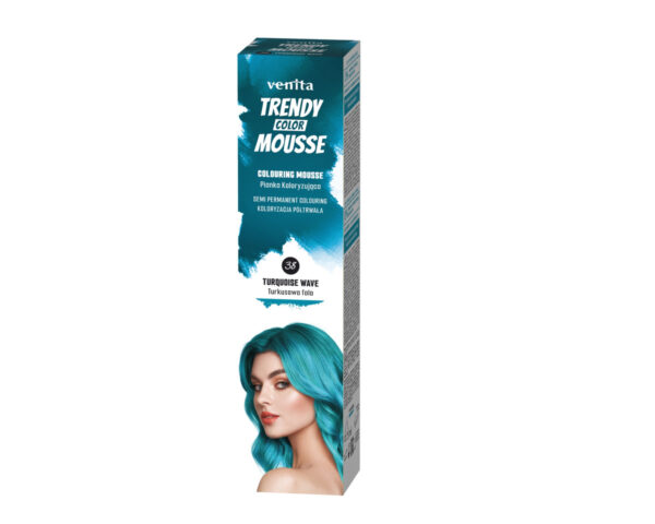 VENITA Trendy Color Mousse Pianka koloryzująca do włosów – 38 Turquoise Wave (Turkusowa Fala)  75ml