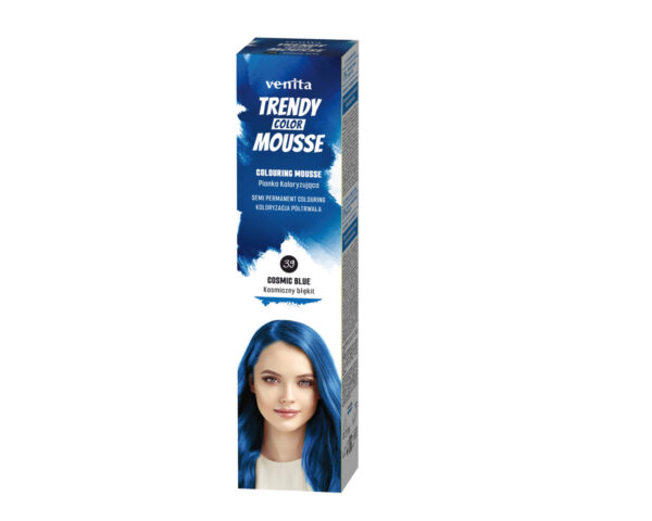 VENITA Trendy Color Mousse Pianka koloryzująca do włosów - 39 Cosmic Blue (Kosmiczny Błękit)  75ml