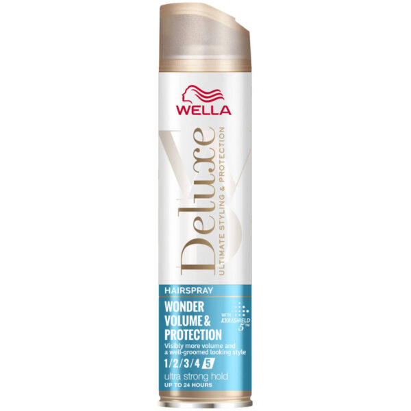 WELLA DeLuxe Lakier do włosów Wonder Volume & Protection 250ml