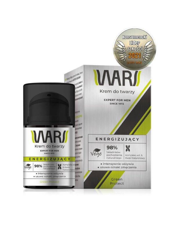 Wars Expert for Men Krem do twarzy energizujący - Kompleks Witamin & Kwas Hialuronowy 50ml