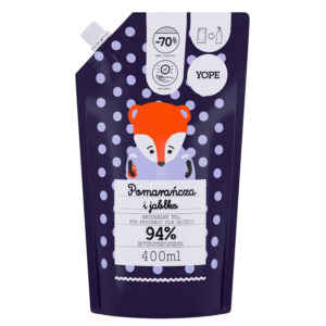 YOPE Naturalny Żel pod prysznic dla dzieci – JABŁKO i POMARAŃCZA – zapas 400ml