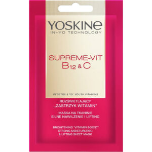 YOSKINE Supreme-Vit B12C Maska na tkaninie Silne nawilżenie i lifting
