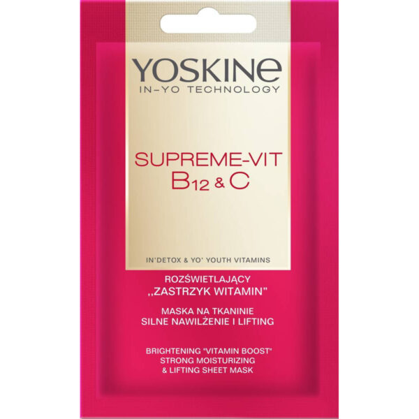 YOSKINE Supreme-Vit B12C Maska na tkaninie Silne nawilżenie i lifting