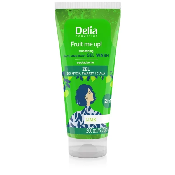 Delia Fruit me up! żel do mycia twarzy i ciała Limonka, 200 ml