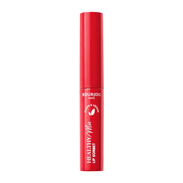 Bourjois Healthy Mix Clean Lip Sorbet wegańska nawilżająca pomadka do ust, 02 Red Freshing, 7,4 g