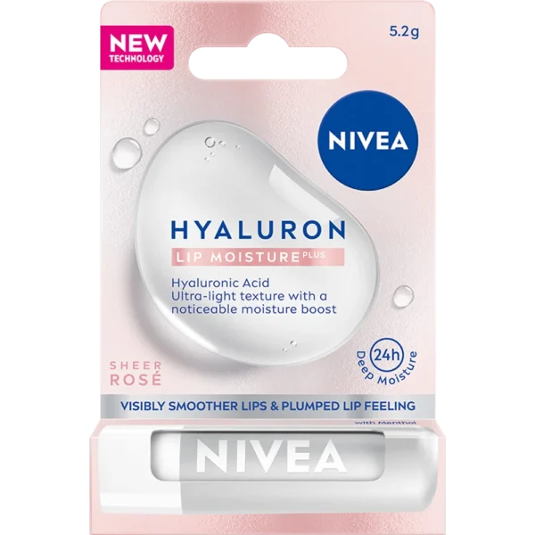 Nivea Hyaluron Moisture Plus balsam do ust Sheer Rose, 5,2 g